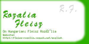 rozalia fleisz business card